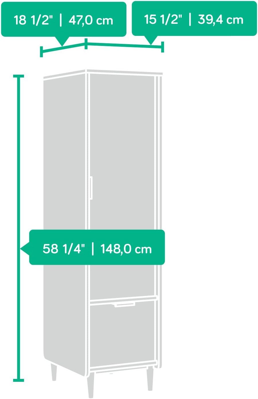 Storage Cabinet with File, Grand Walnut Finish H259
