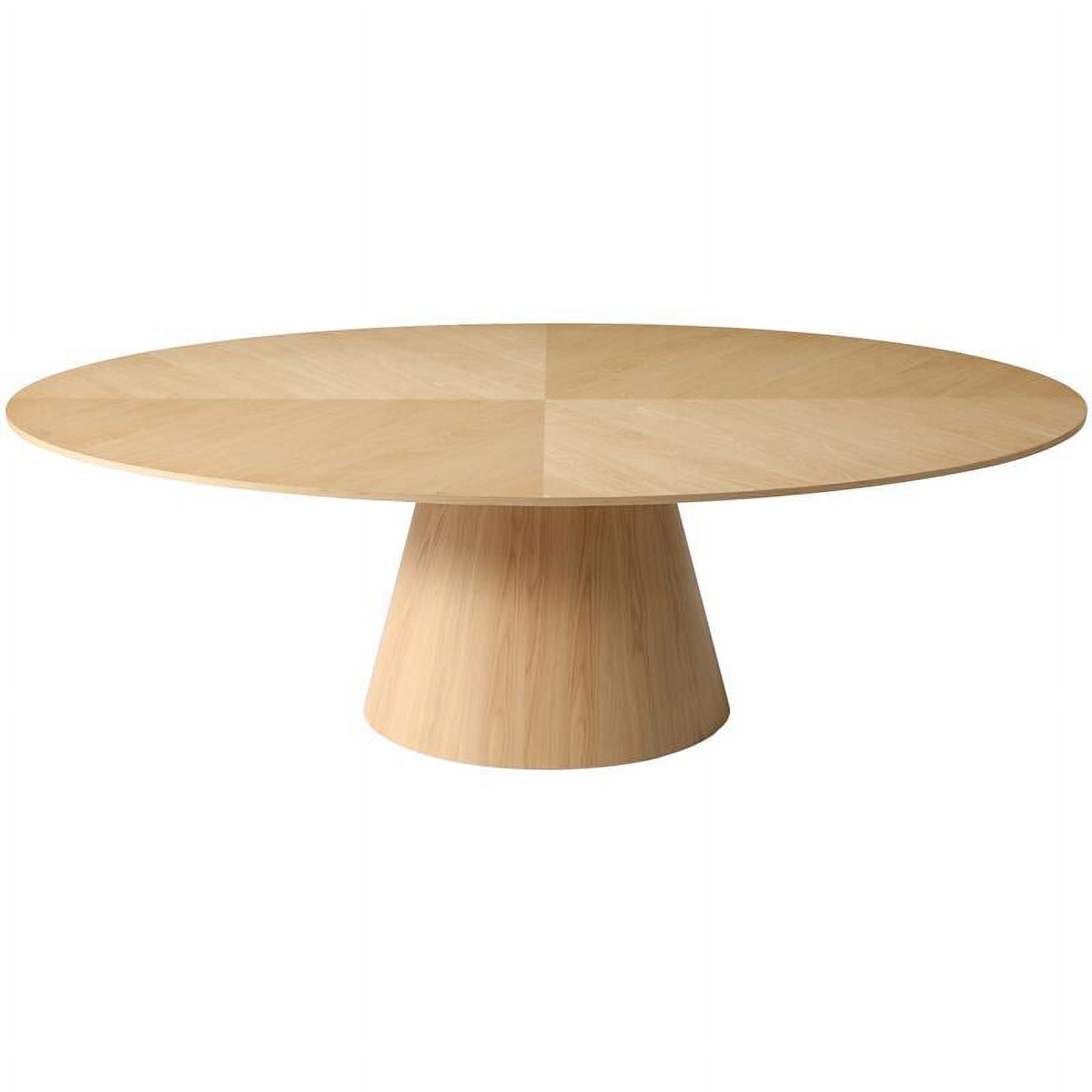 Oval Top Wood Veneer Dining Table in White Oak C986