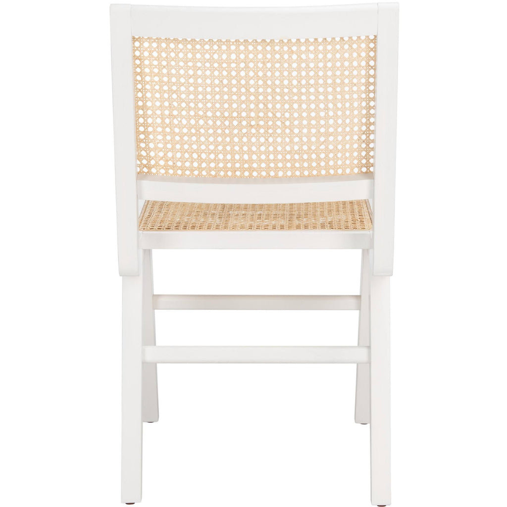 White/Natural Cane Dining Chair (Set of 2) D9076