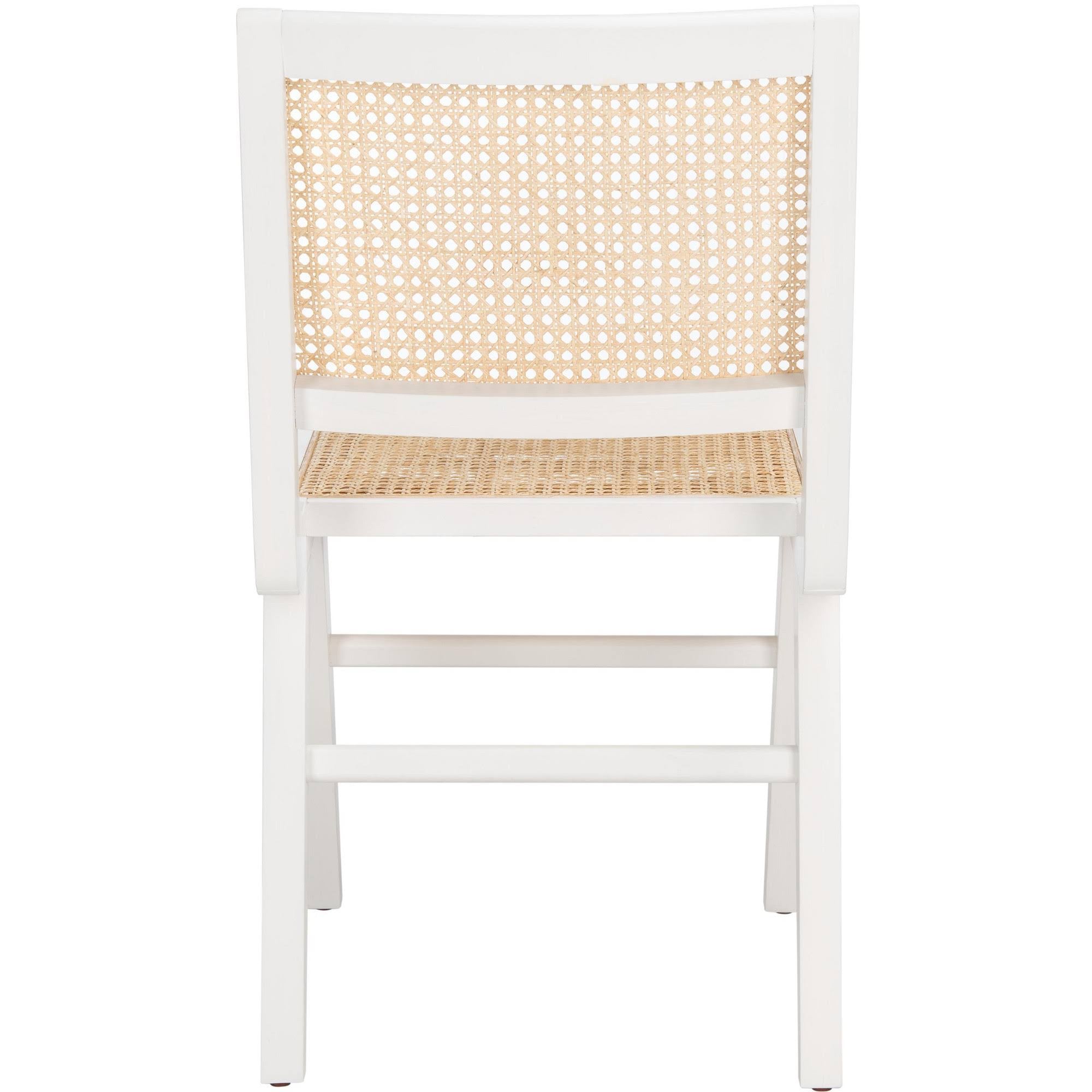 White/Natural Cane Dining Chair (Set of 2) D9076