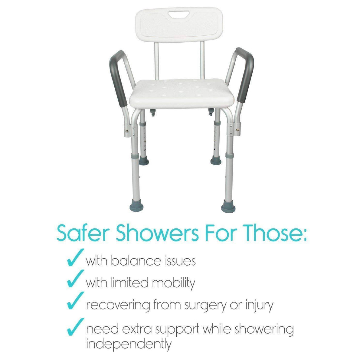 Shower Chair with Back and Arms S886