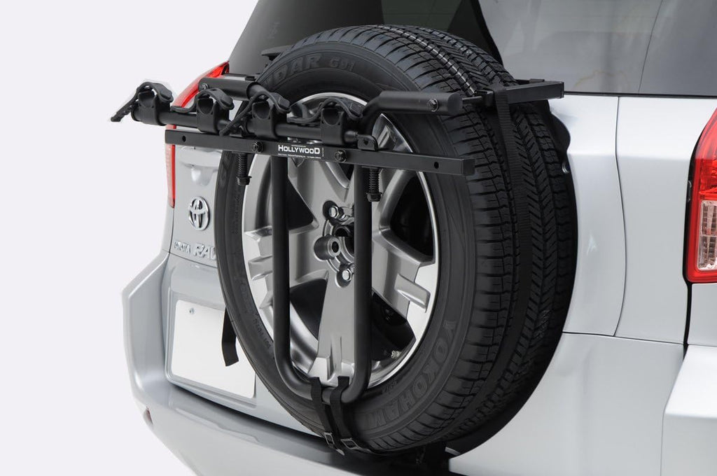 Black Bolt-On Spare Tire Rack, 2 Bike Z6085