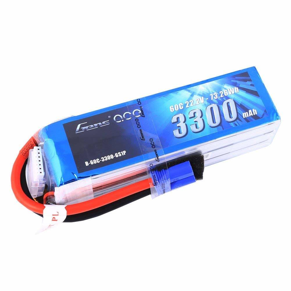 22.2V 60C 6s 3300mAh Lipo Battery Pack with EC5 Plug Y71926