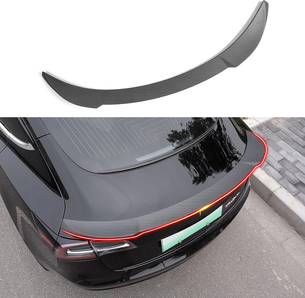 Matte Black Trunk Spoiler Wing Lip for Tesla Model 3, Pack of 2 W7724