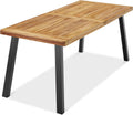 Acacia Wood Dining Table with Powder-Coated Steel Legs K372621