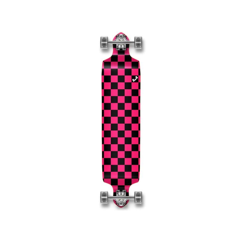 Checker Purple Drop Down Longboard Complete D691