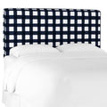 California King Blue Plaid Headboard L65130