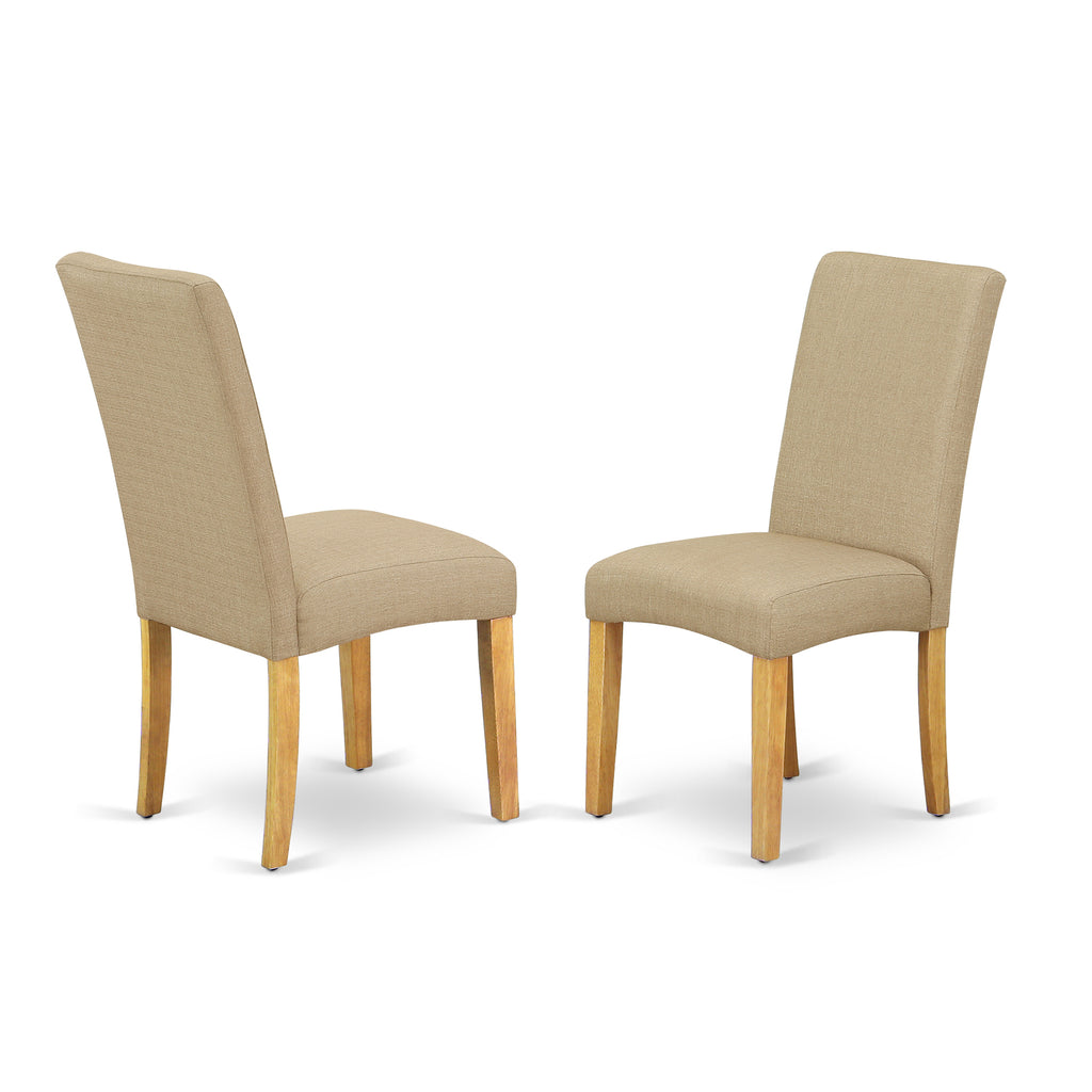 39" Fabric Dining Chairs in Oak/Gray (Set of 2) J403740