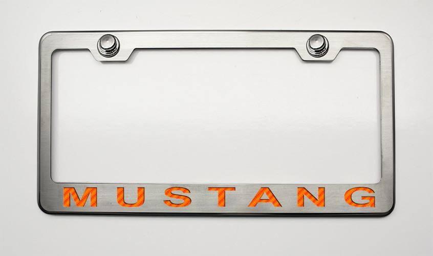 Black Red License Plate Frame M482036