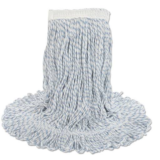 White-Blue Large Rayon-Polyester Mop Head N1454