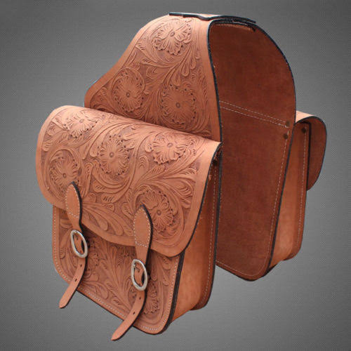 Tan Leather Horse Saddle Bag B830103