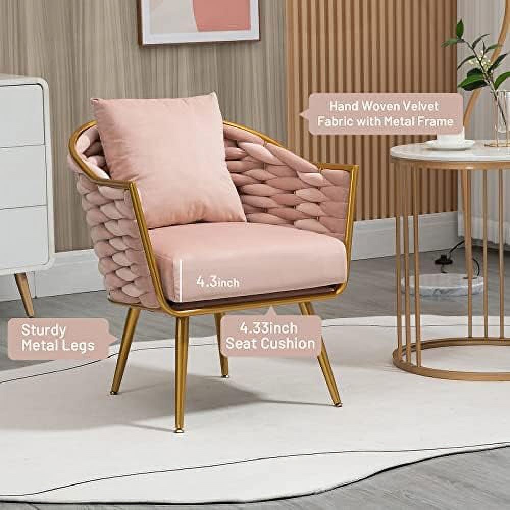 Navy Velvet Accent Chair with Pillow K13212