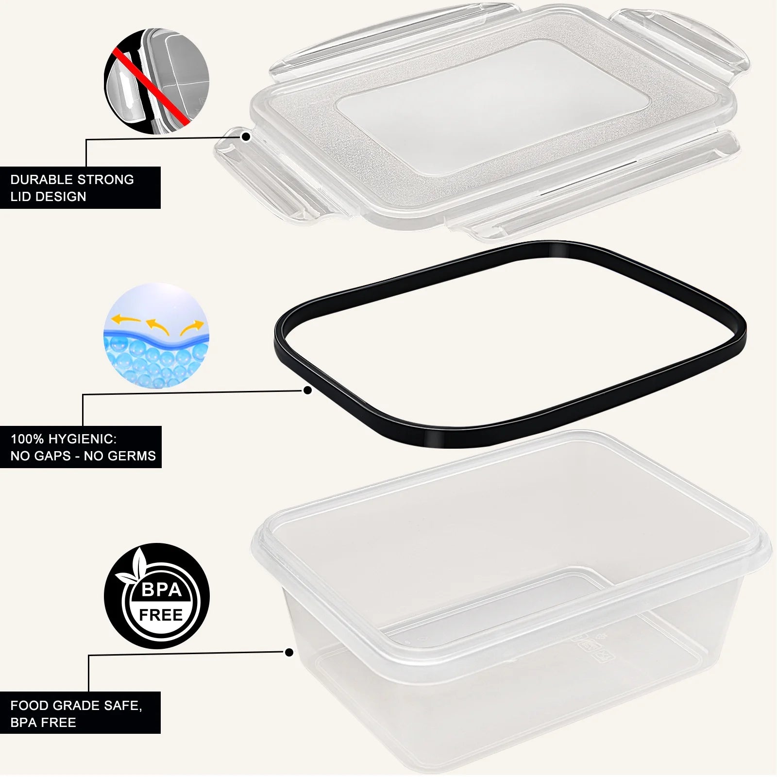 32 Pcs Airtight Food Storage Containers Set with Snap Locking Lids Z4243
