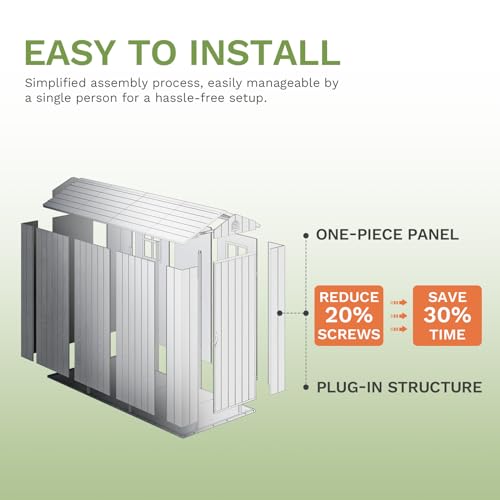 Beige 5 x 3 FT Outdoor Resin Storage Shed with Lockable Doors and Adjustable Shelves D962939