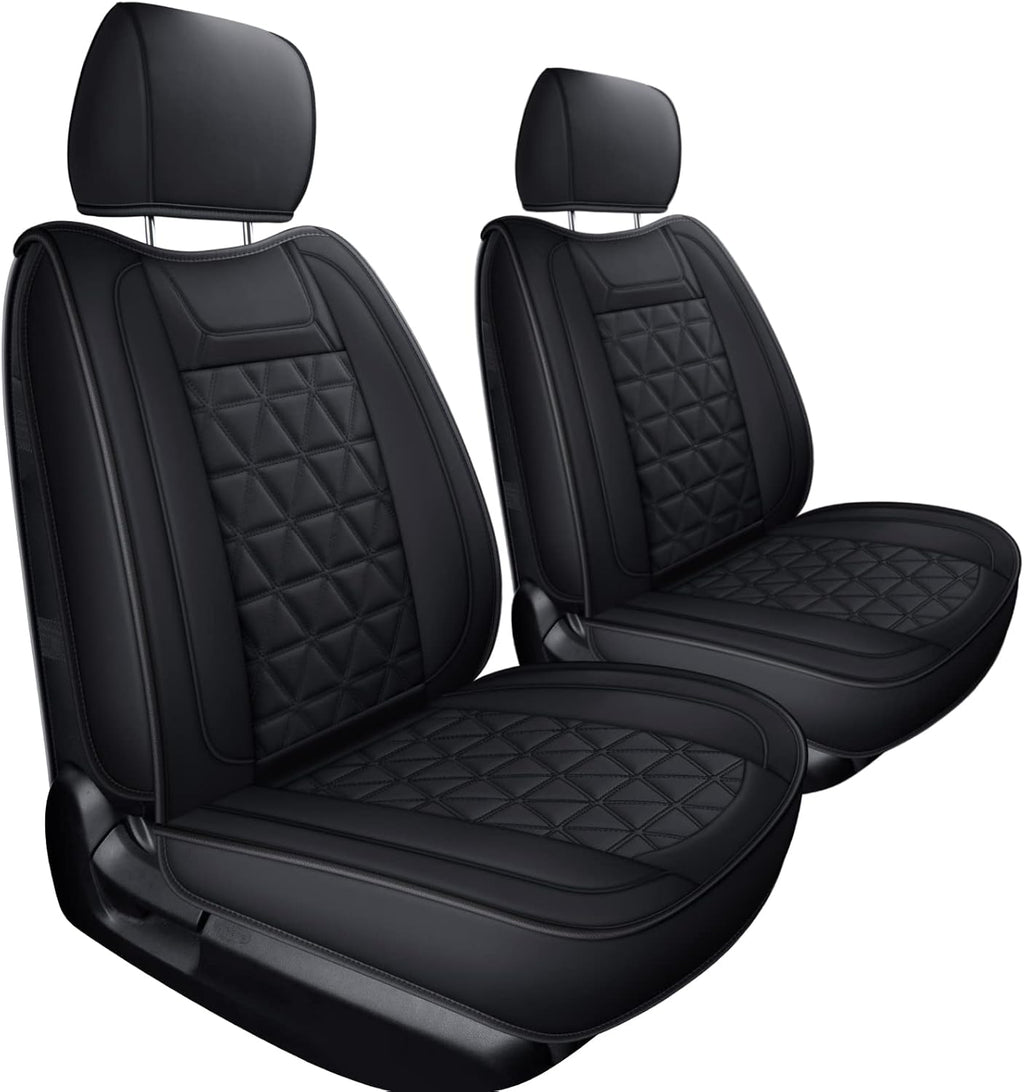Brown Waterproof Faux Leather Full Set Seat Covers Q33898