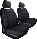 Brown Waterproof Faux Leather Full Set Seat Covers Q33898
