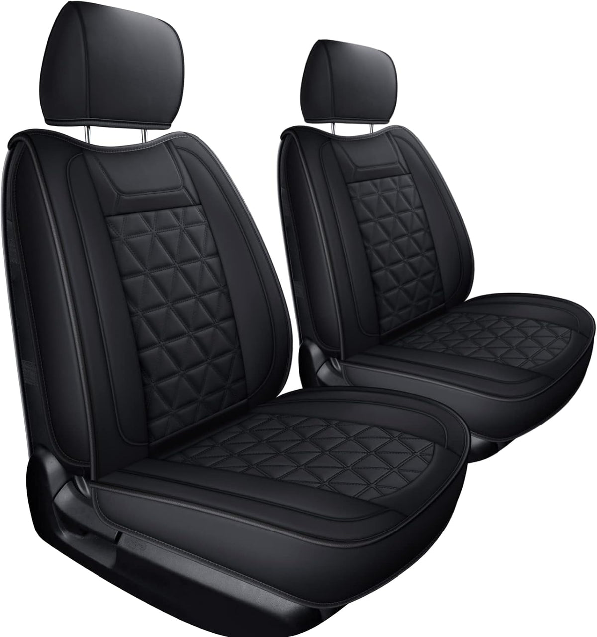 Brown Waterproof Faux Leather Full Set Seat Covers Q33898