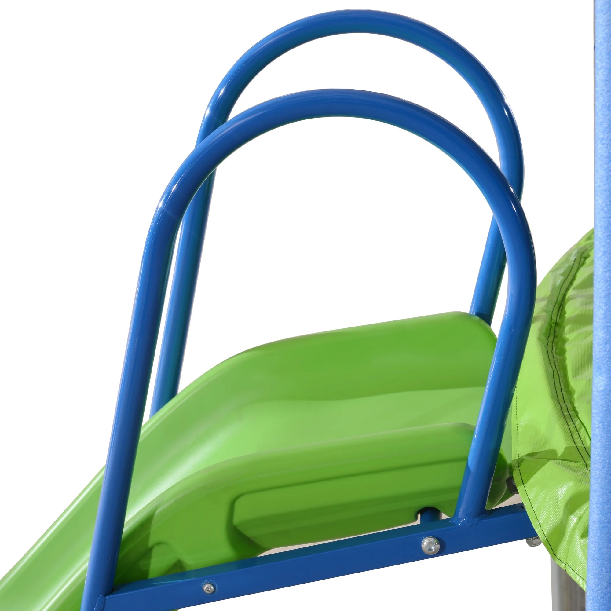 12ft Kids Trampoline with Swing, Slide, Basketball Hoop, Safety Enclosure Net F444224