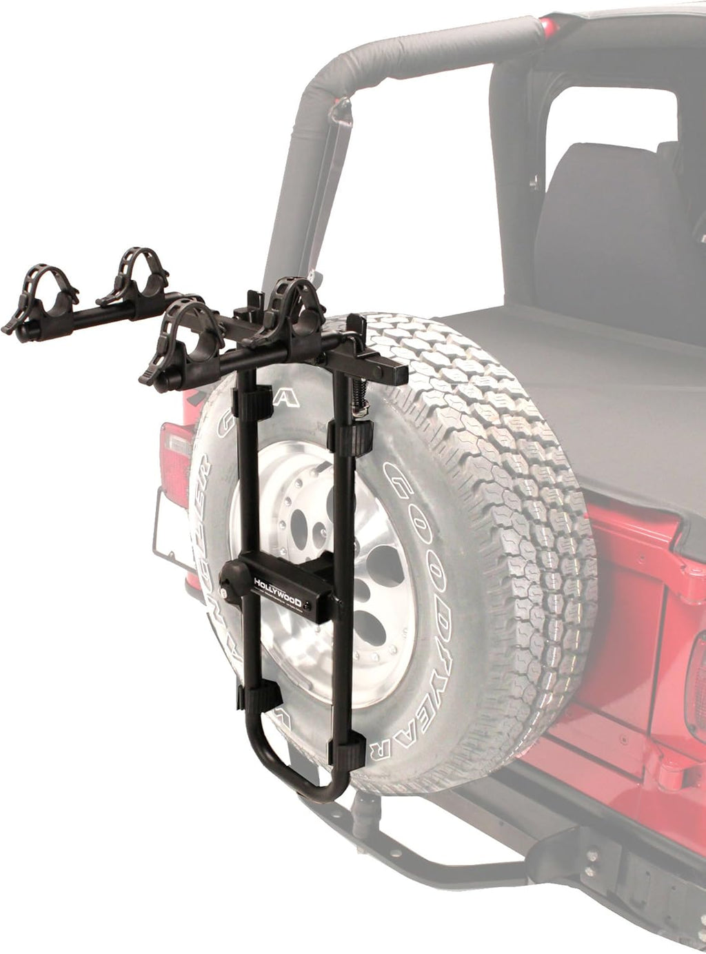Black Bolt-On Spare Tire Rack, 2 Bike Z6085