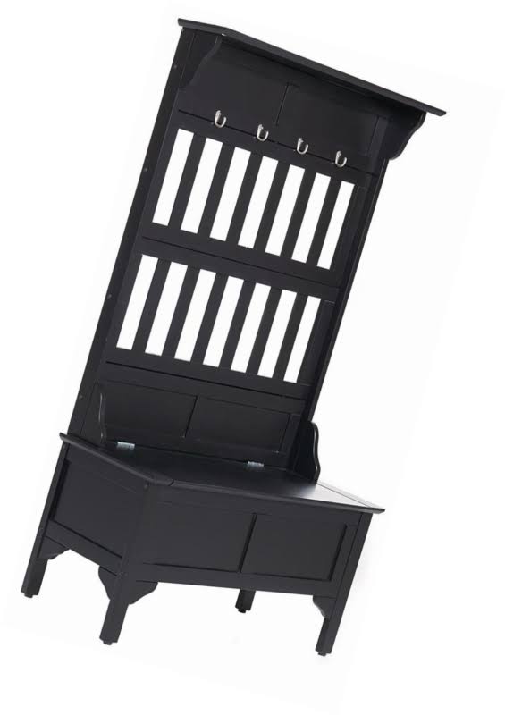 Hall Tree & Storage Bench (Black) X487