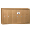 Brass Vertical Mailbox, 6 Doors A869