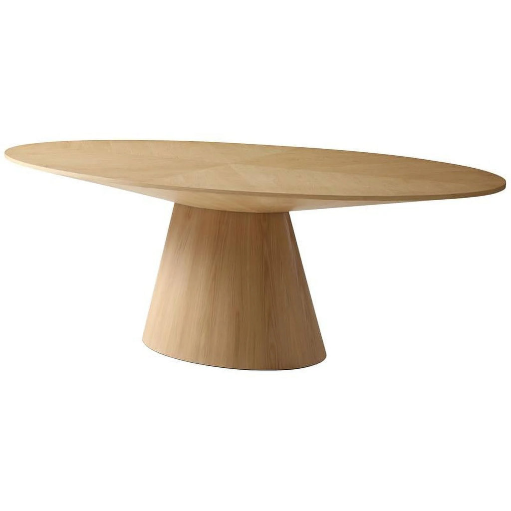 Oval Top Wood Veneer Dining Table in White Oak C986