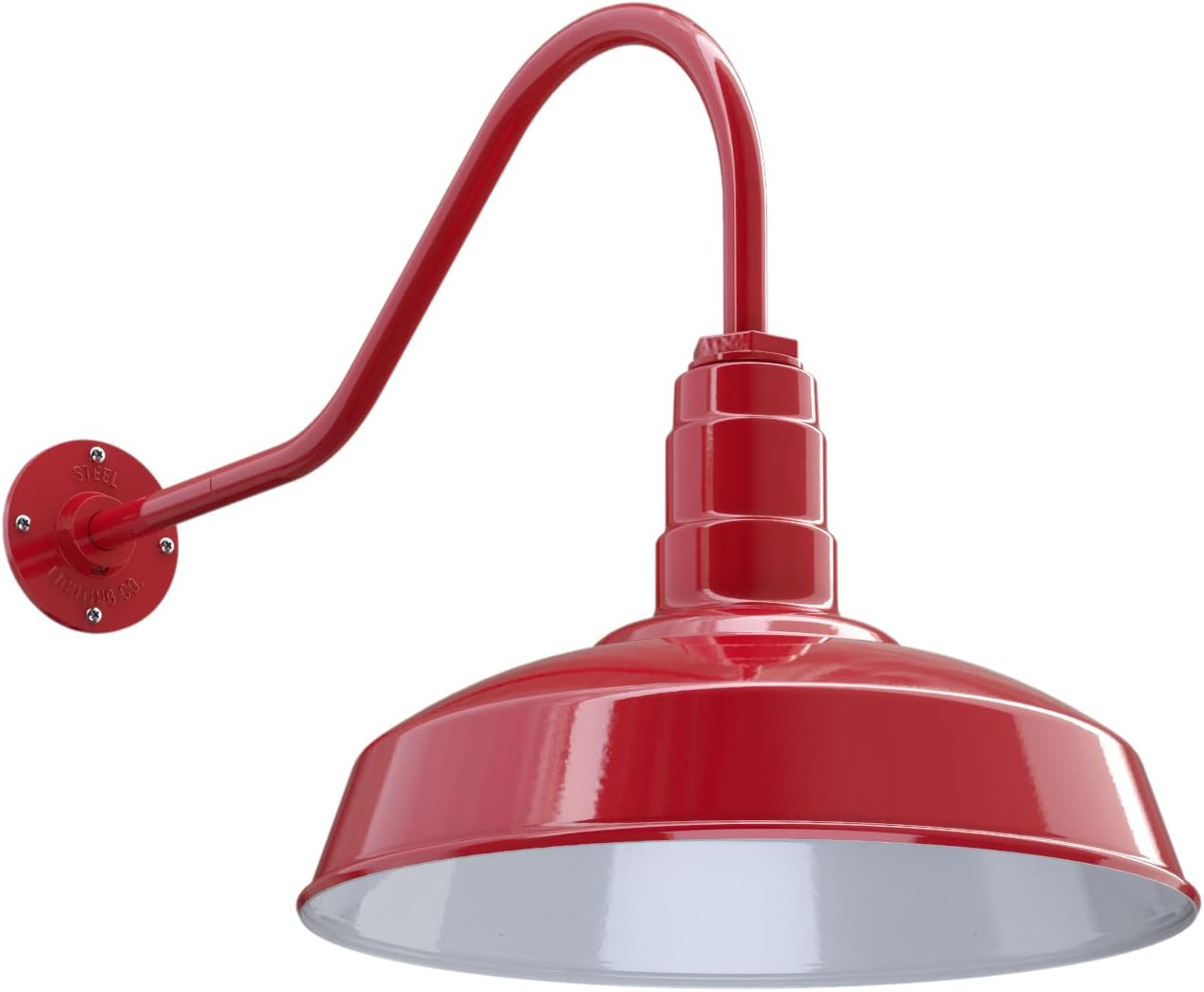 Black Outdoor Barn Light with 16 Dome and 16 Gooseneck T527403