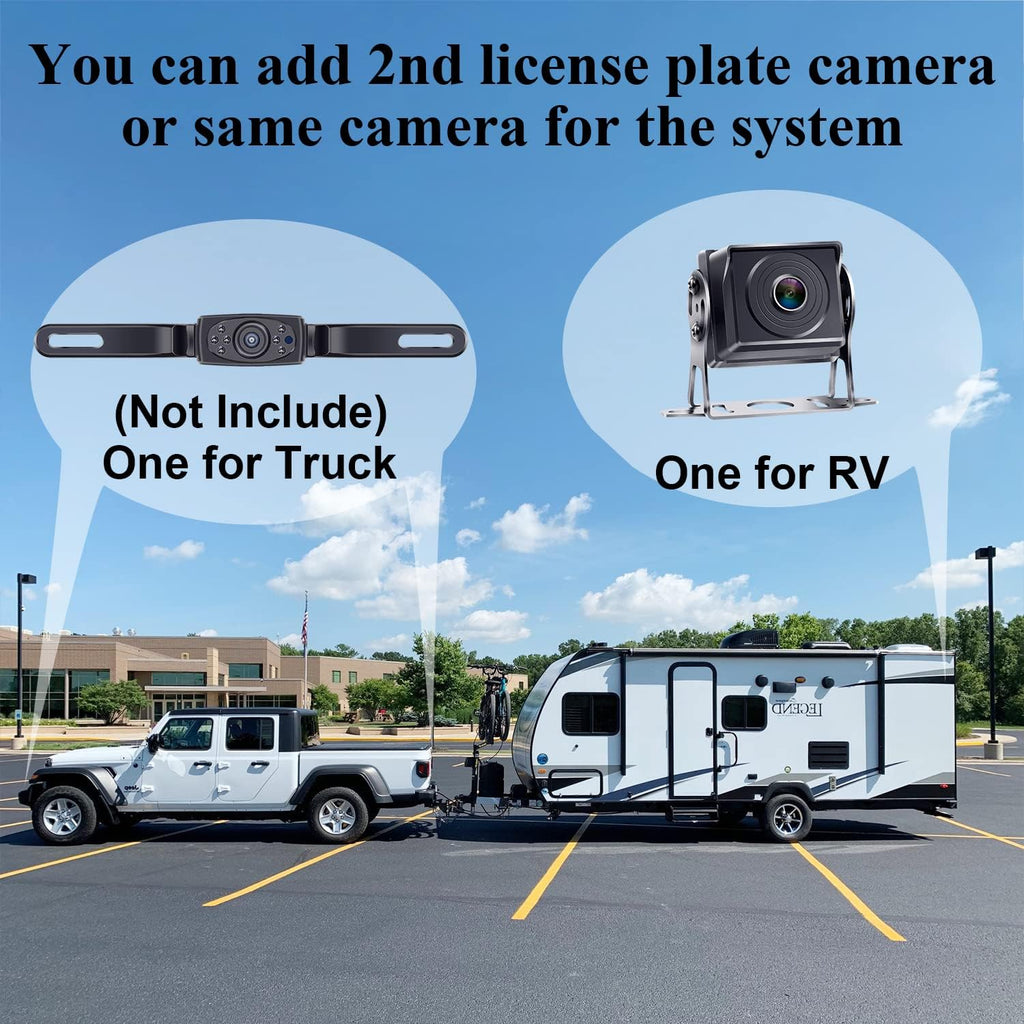 7 Inch Monitor Wired Backup Camera System for Trucks Trailers RVs Car G997