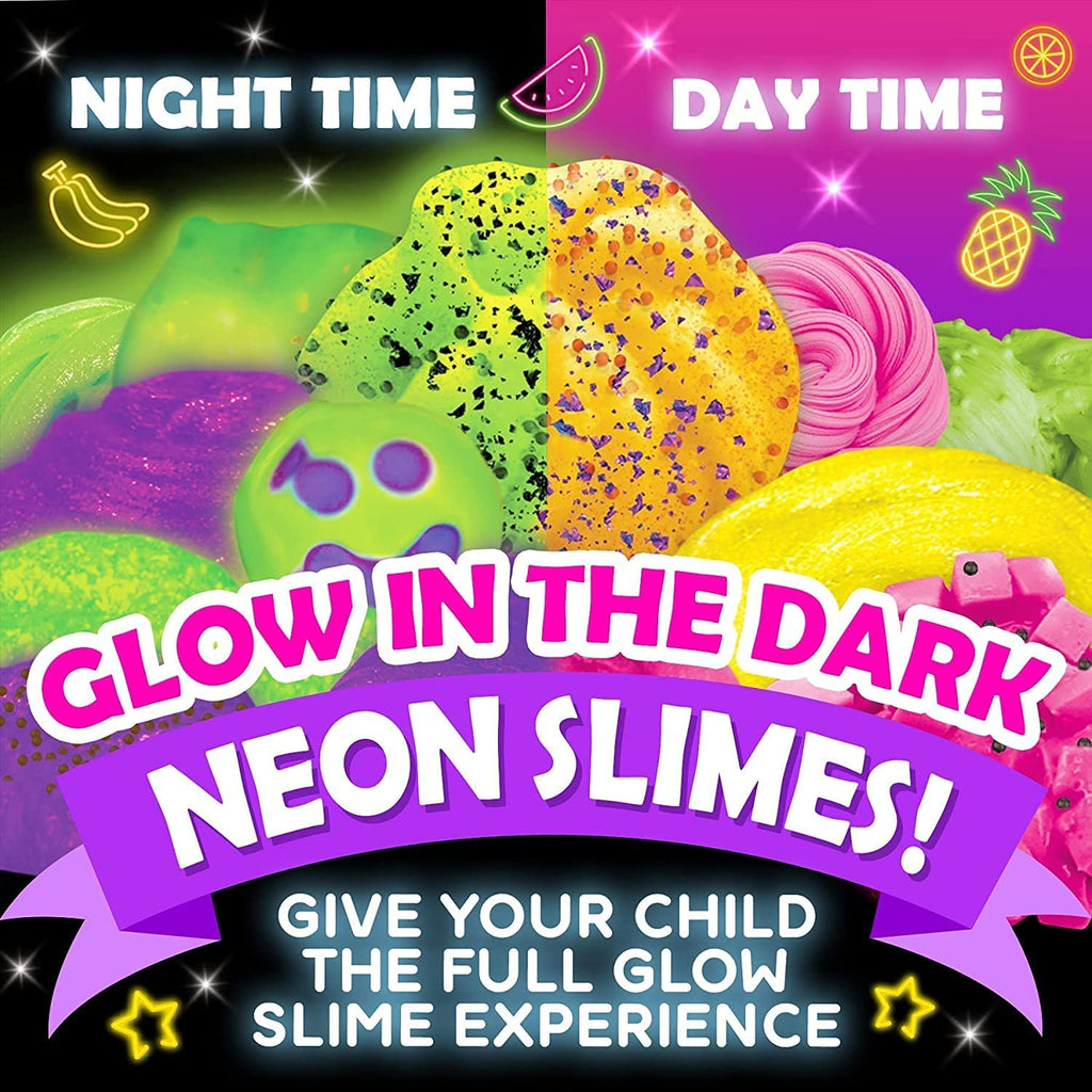 Glow in The Dark Slime Kit, 39 Piece Kit with Glitter J1132