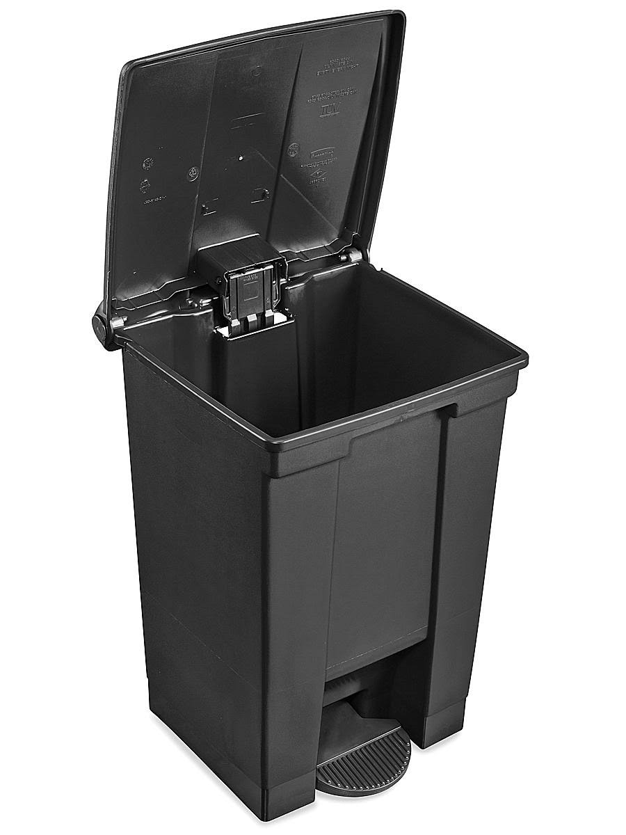 Black 12 Gallon Step-On Trash Can M5081