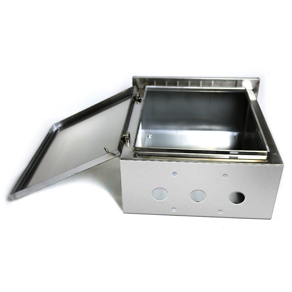 304 Stainless Steel Electrical Box 20'' x 16'' x 8'' IP65 Weatherproof Enclosure with Mounting Plate A423
