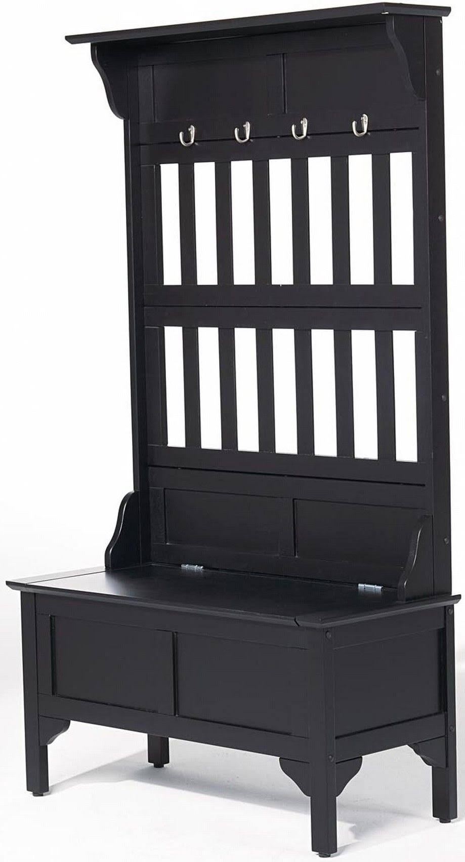 Hall Tree & Storage Bench (Black) X487