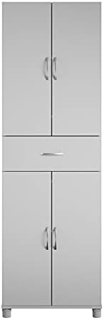 Dove Gray Storage Cabinet with Drawer M6037