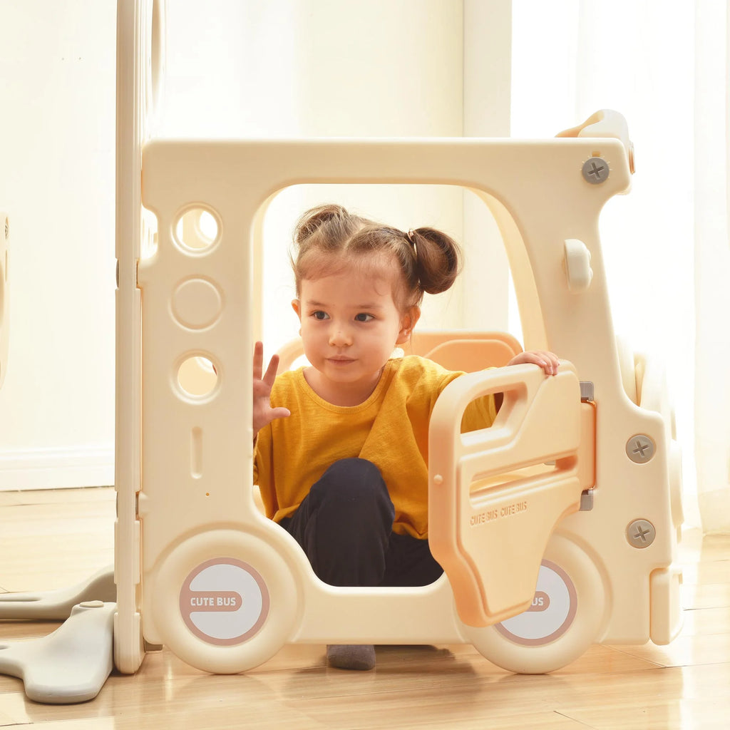 9 in 1 Kids Slide Playset with Basketball Hoop E808