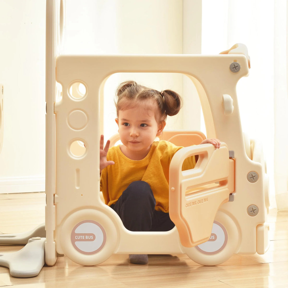 9 in 1 Kids Slide Playset with Basketball Hoop E808