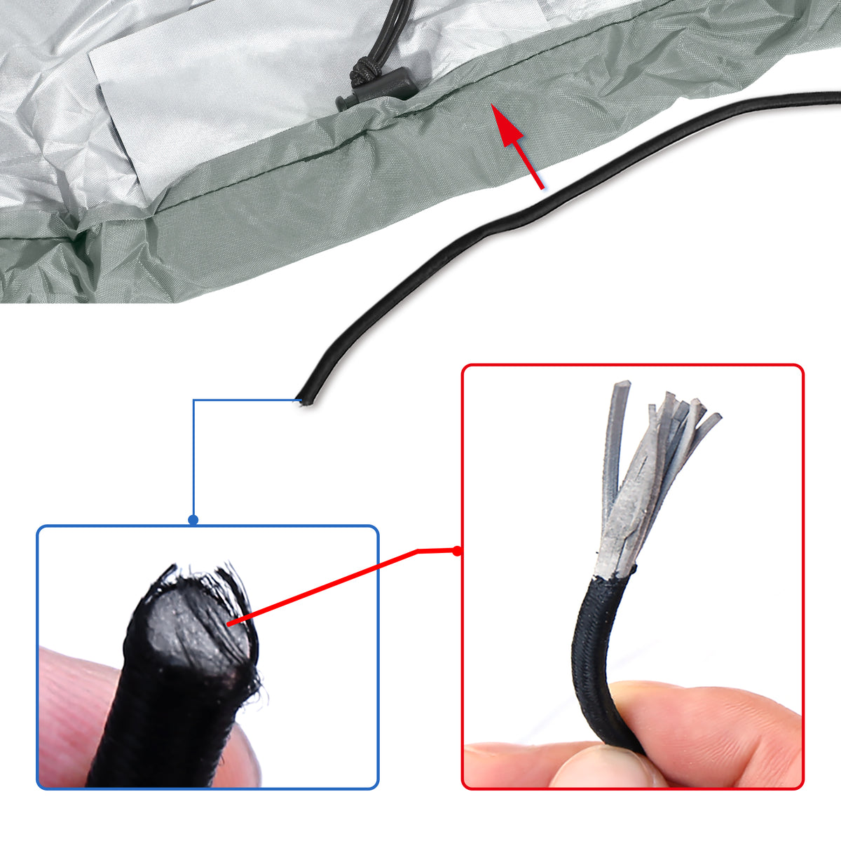 Silver Tone 16.8-18.2ft Kayak Cover O338
