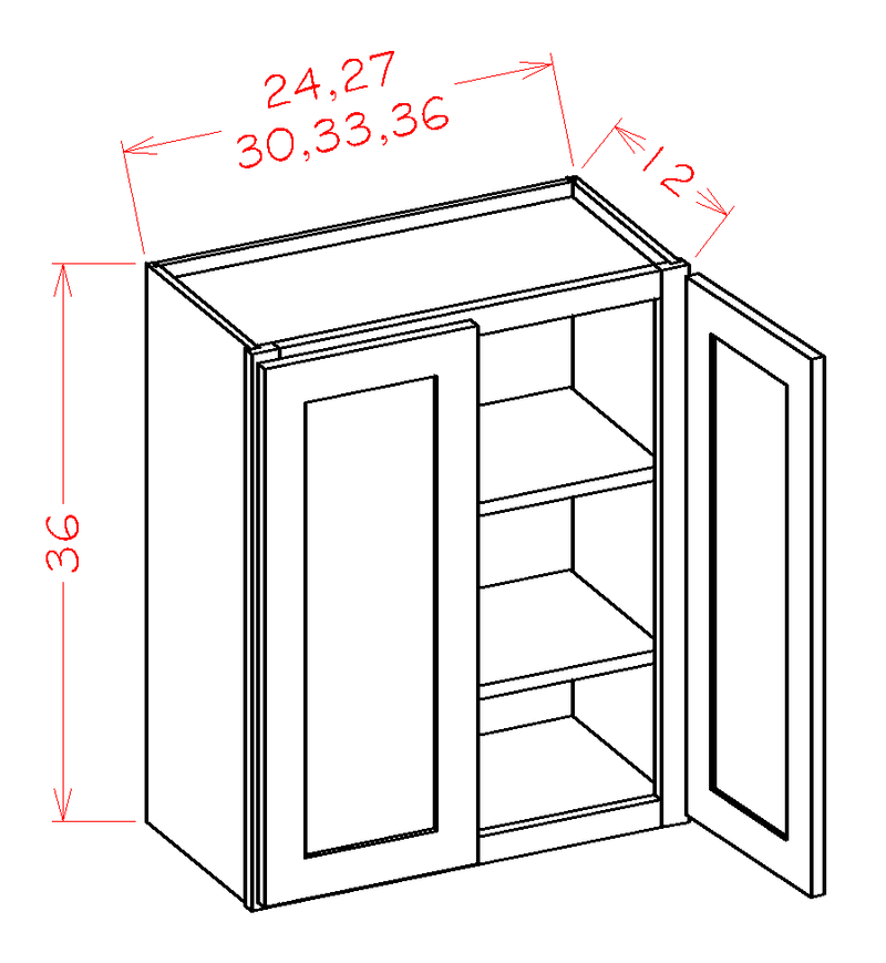 Grey 2 Doors 2 Shelves Wall Cabinet High-Density Fiberboard V3993