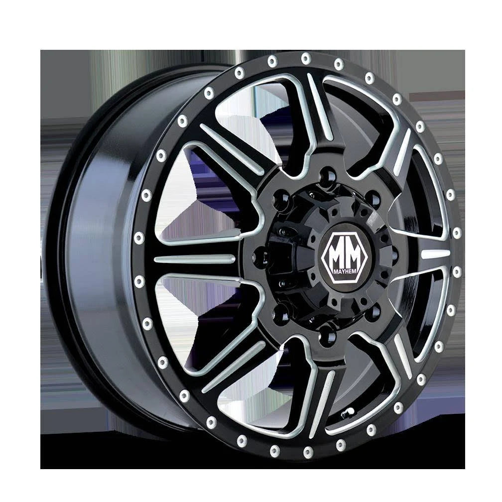 22x8.25 8x6.5x22 Black/Milled Wheel Rim Y37432