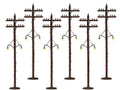 Lighted Scale Telephone Poles X24818