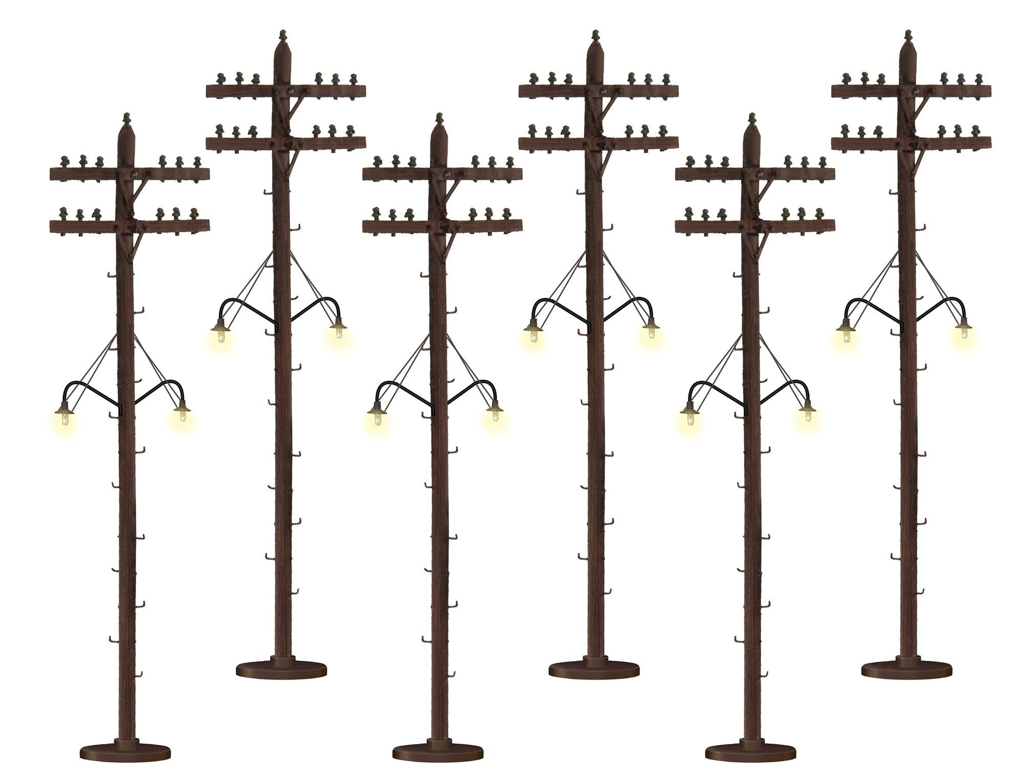 Lighted Scale Telephone Poles X24818