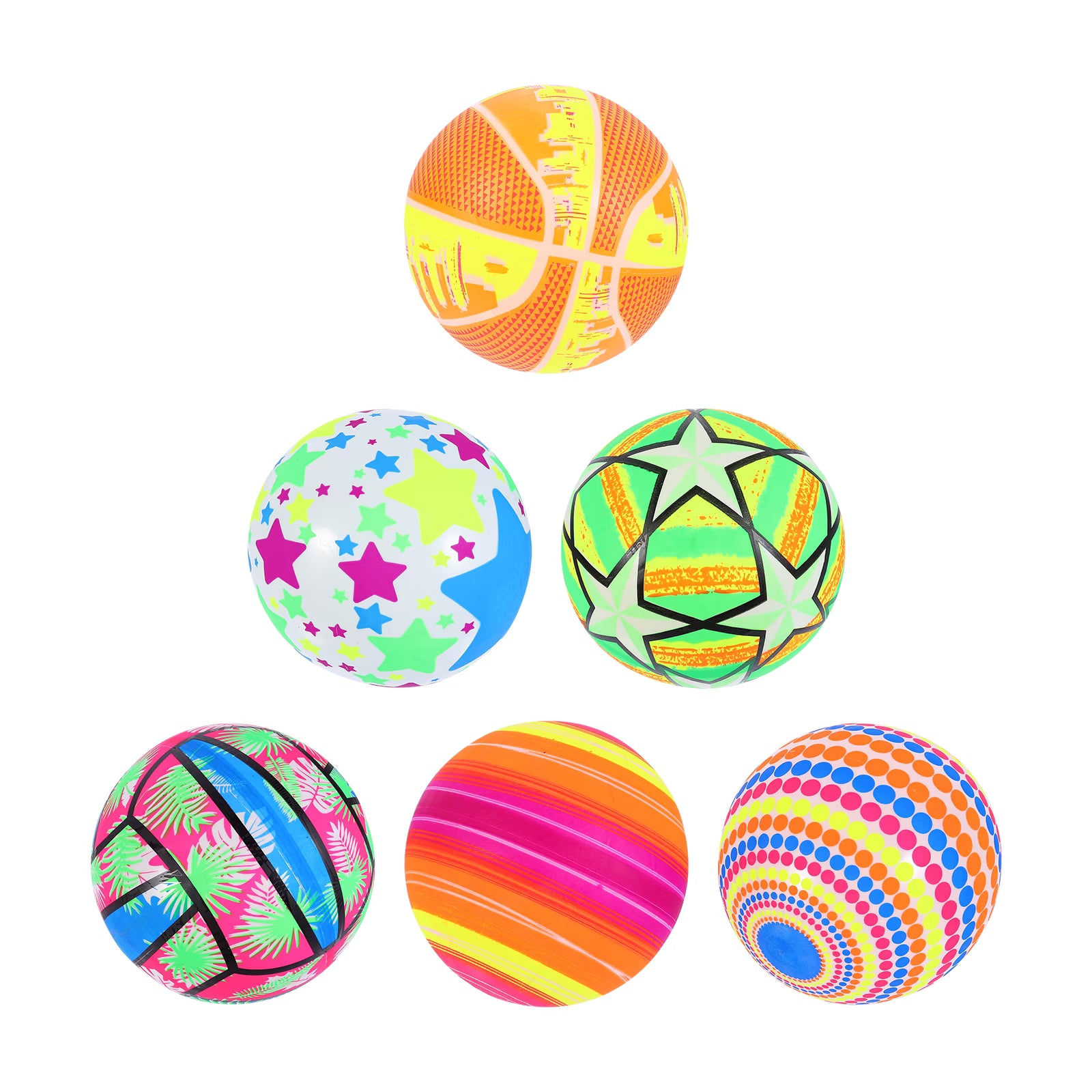 6 Pcs Inflatable Ball Pvc Toys P484