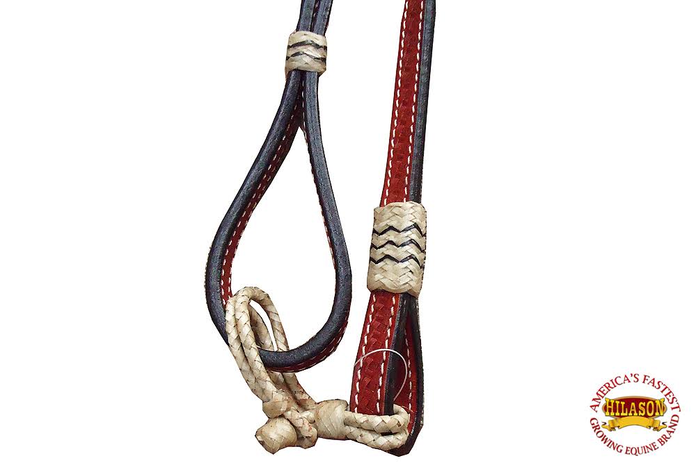 Braided Leather Romal Reins Horse V122528