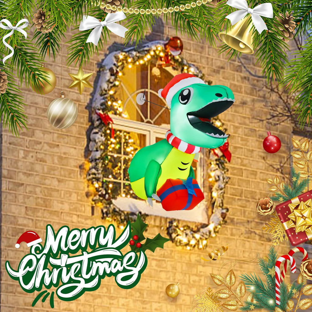 Christmas Inflatable Dinosaur Hanging Window Decoration A610084