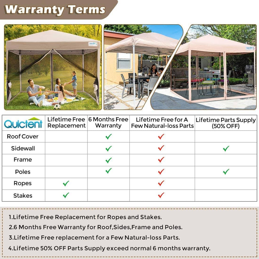 Tan Pop Up Canopy with Netting F671