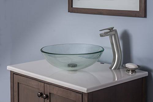 Brushed Nickel Waterfall Vessel Faucet T57829
