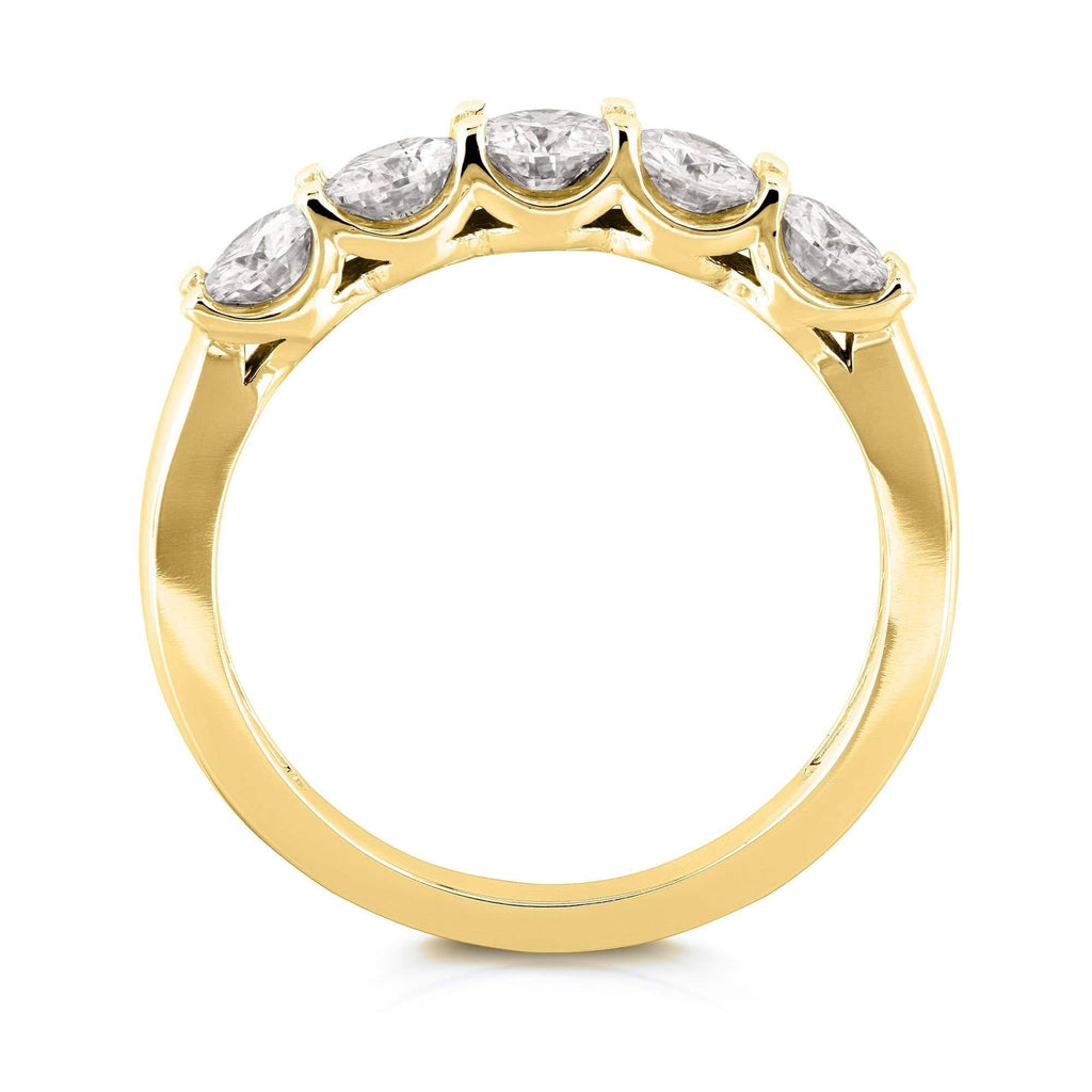 14K Yellow Gold Moissanite Bridal Wedding Band X720