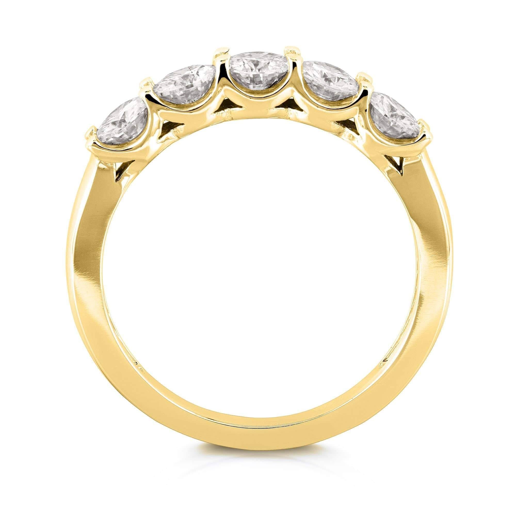 14K Yellow Gold Moissanite Bridal Wedding Band X720