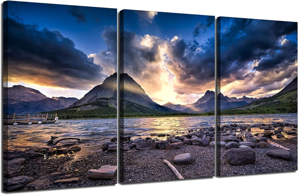 5 Piece Framed Canvas Print Wall Art Pictures (60''Wx32''H) R79382
