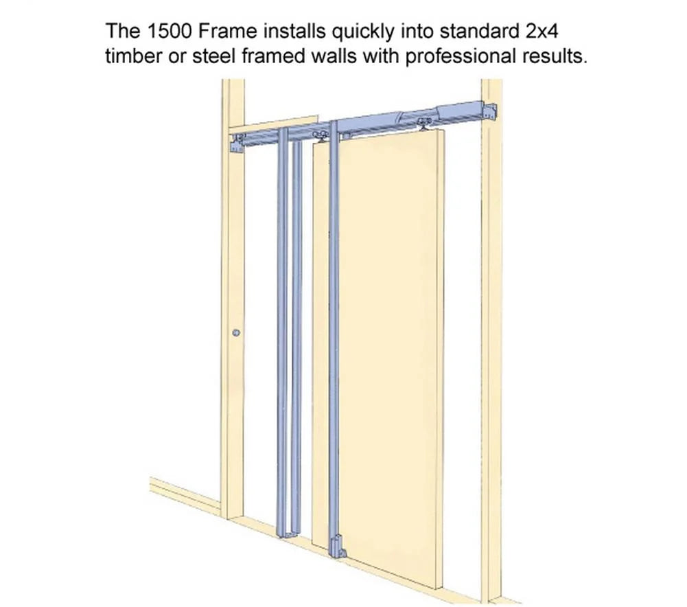 White Silk Frosted Opaque Glass Double Pocket Doors with Frames Z6595