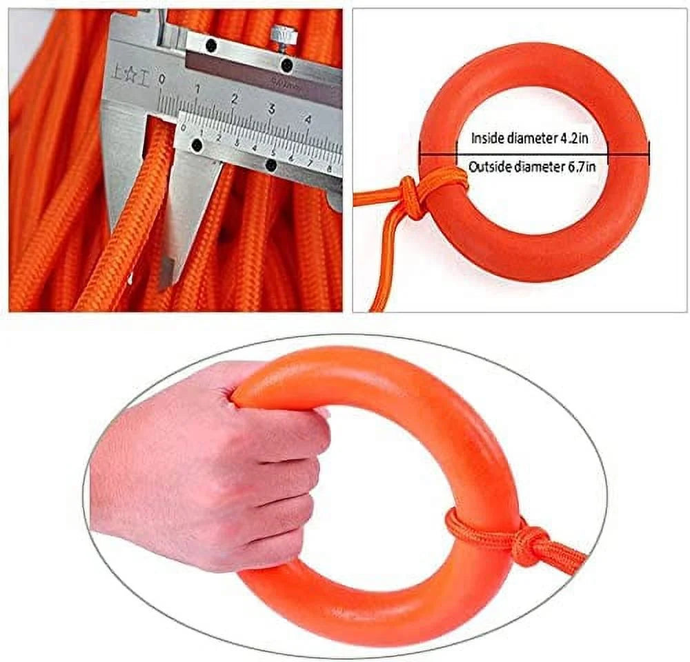 98.4FT Floating Throwing Rope Rescue Lifeline with Hand Ring G21593